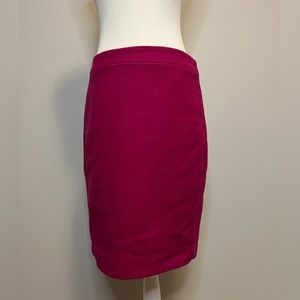 J.Crew Wool Blend Pencil Skirt – Hot Pink Fuchsia – Size 4